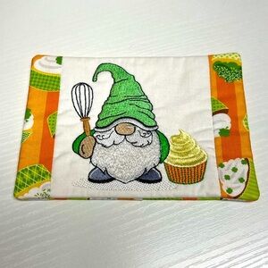 Hand Crafted Mug Rug Coaster Embroidered Cotton Fabric Padded Absorbs Liquid